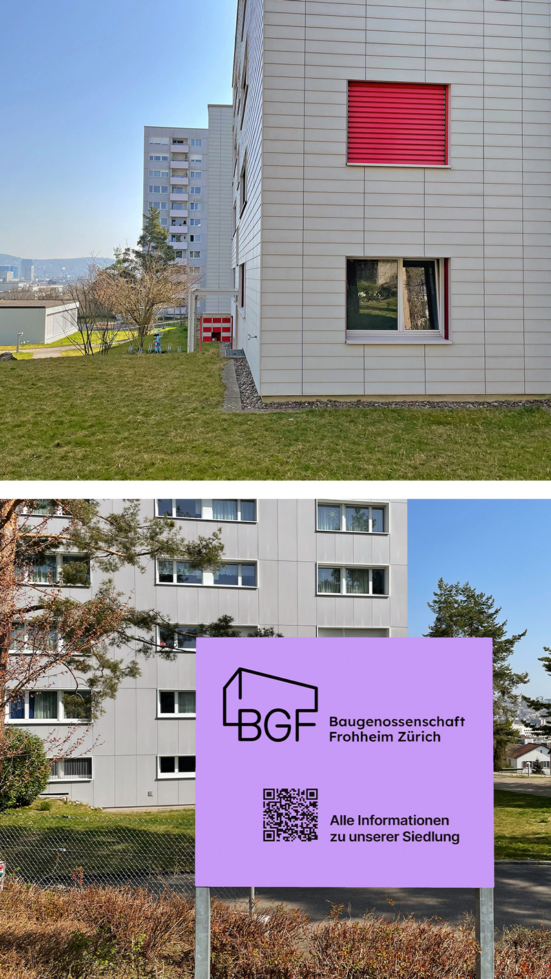 Wohnungen der Baugenossenschaft Frohheim Zürich.