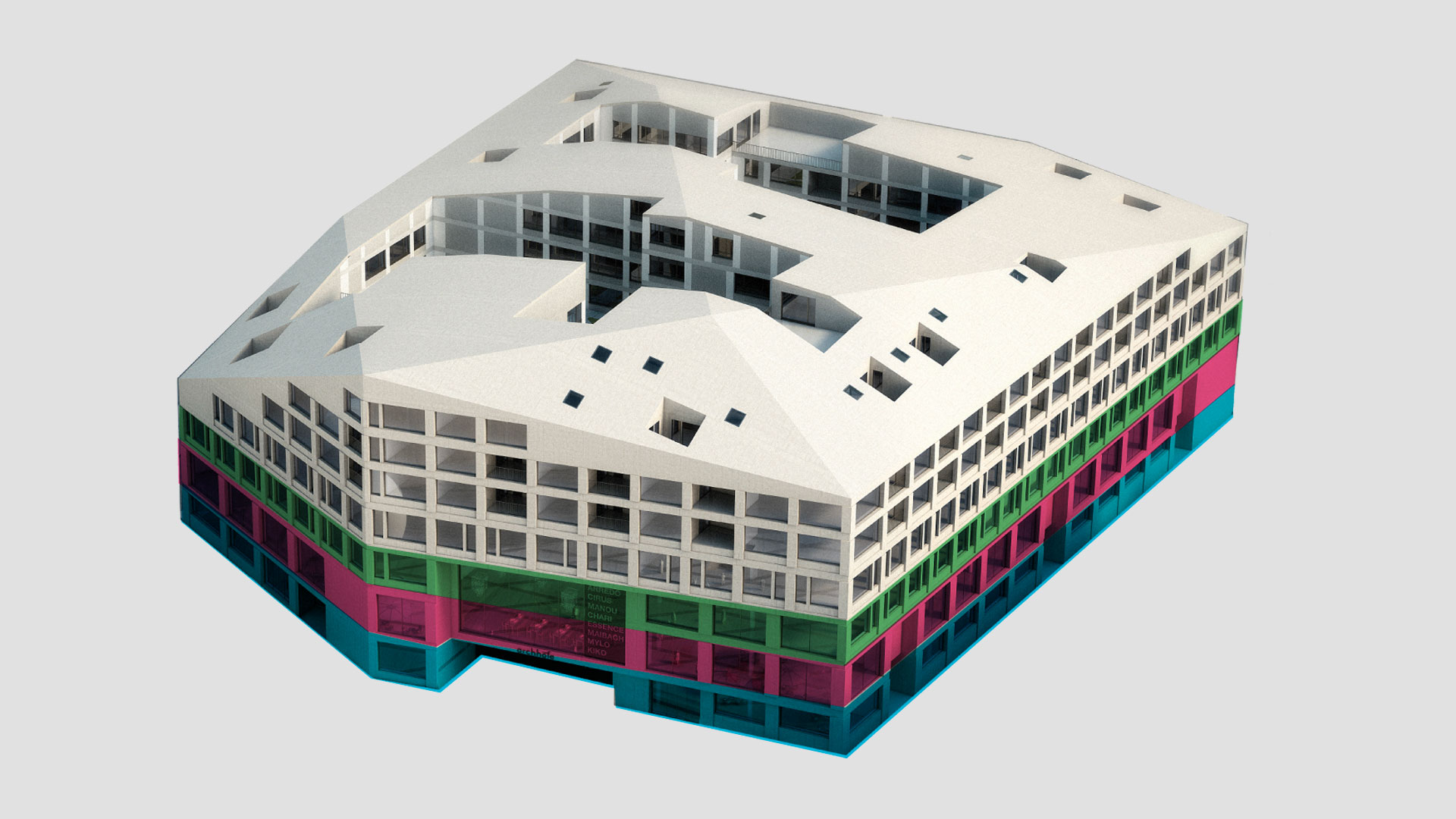 Modell von Archhöfe Gebäude